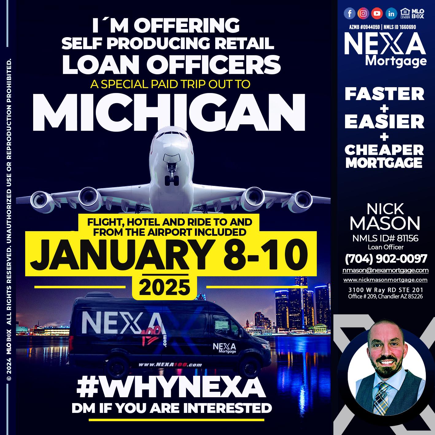 michigan trip - Nick Mason -Loan Officer