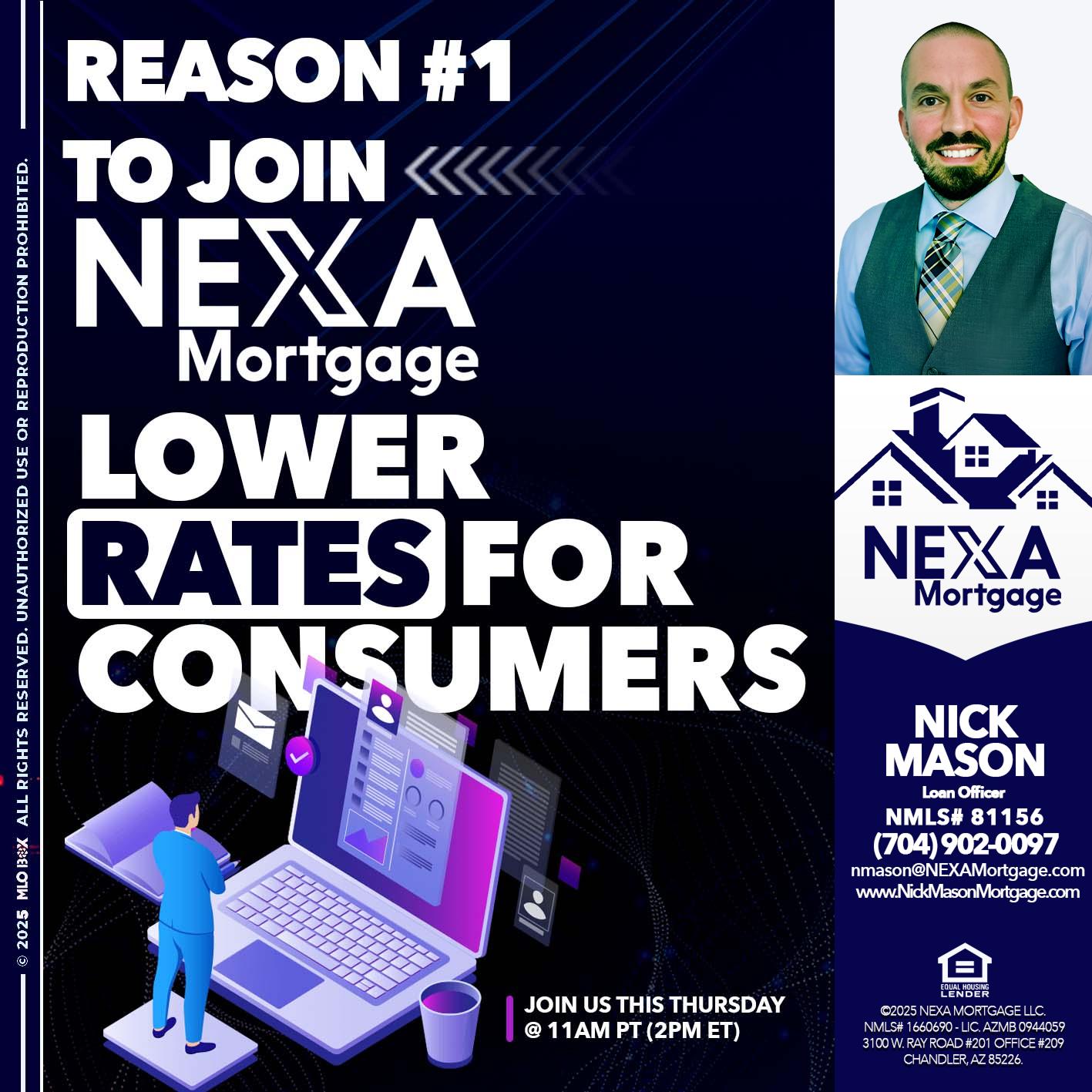 REASON 1 - Nick Mason -Loan Officer