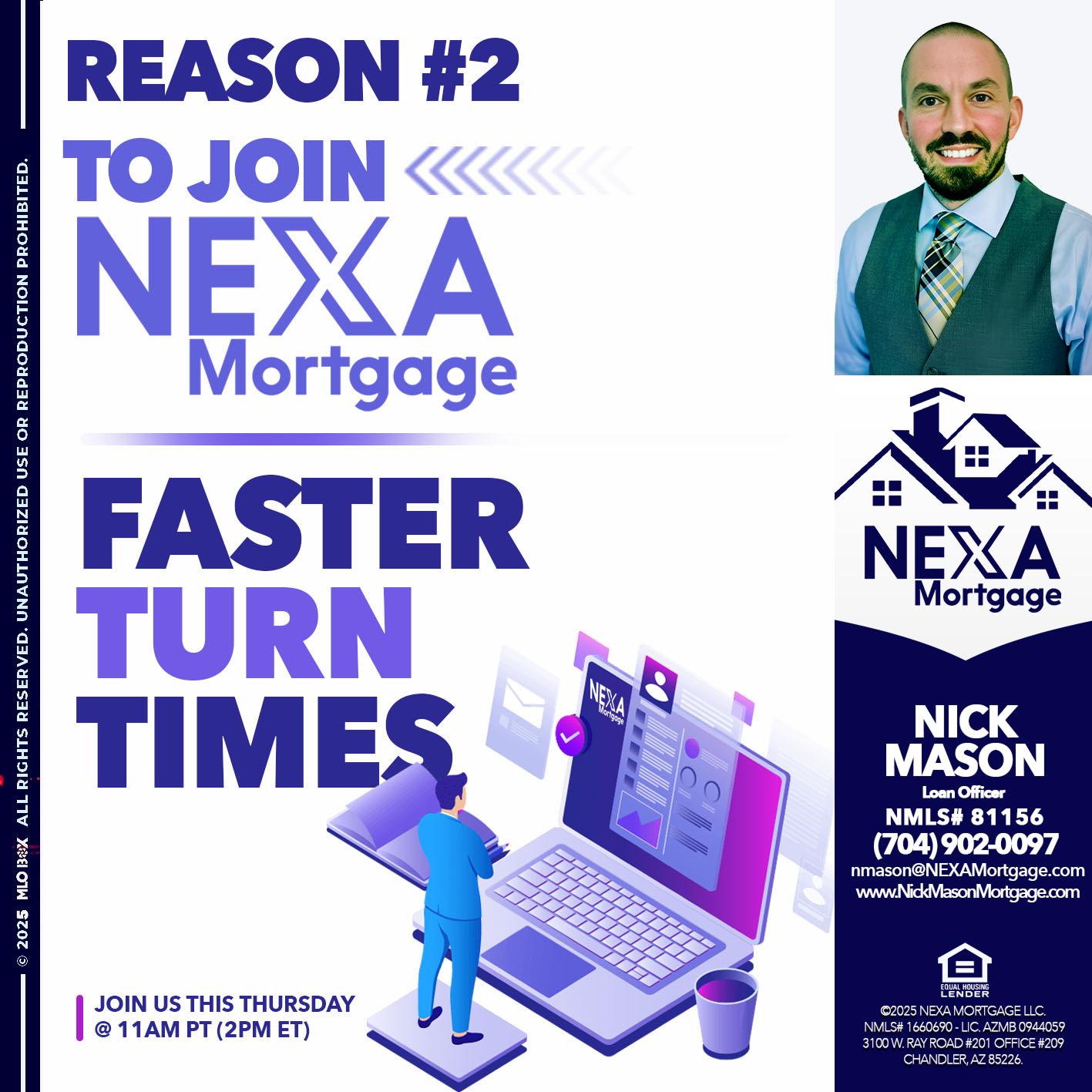 REASON 2 - Nick Mason -Loan Officer