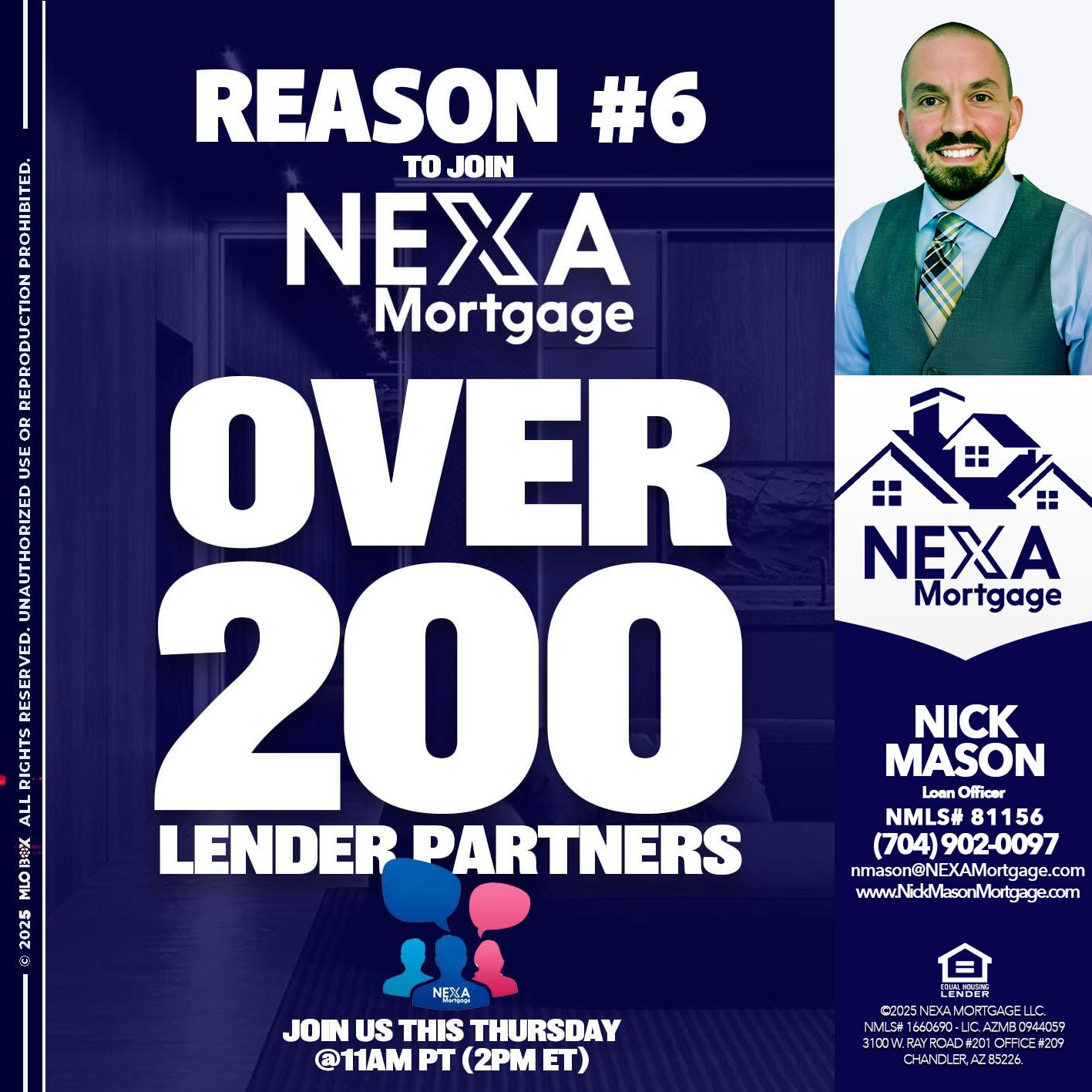 REASON 6 - Nick Mason -Loan Officer
