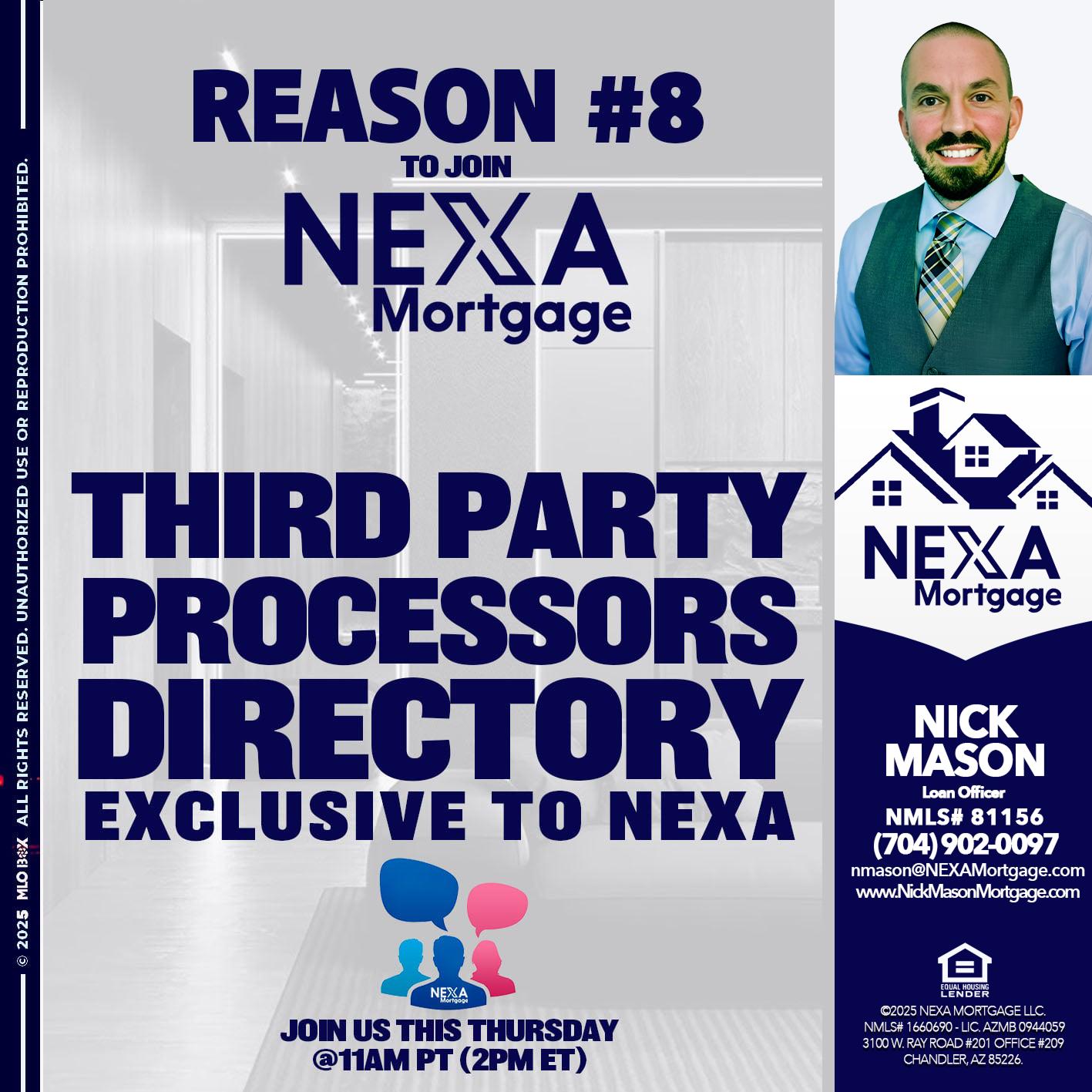REASON 8 - Nick Mason -Loan Officer