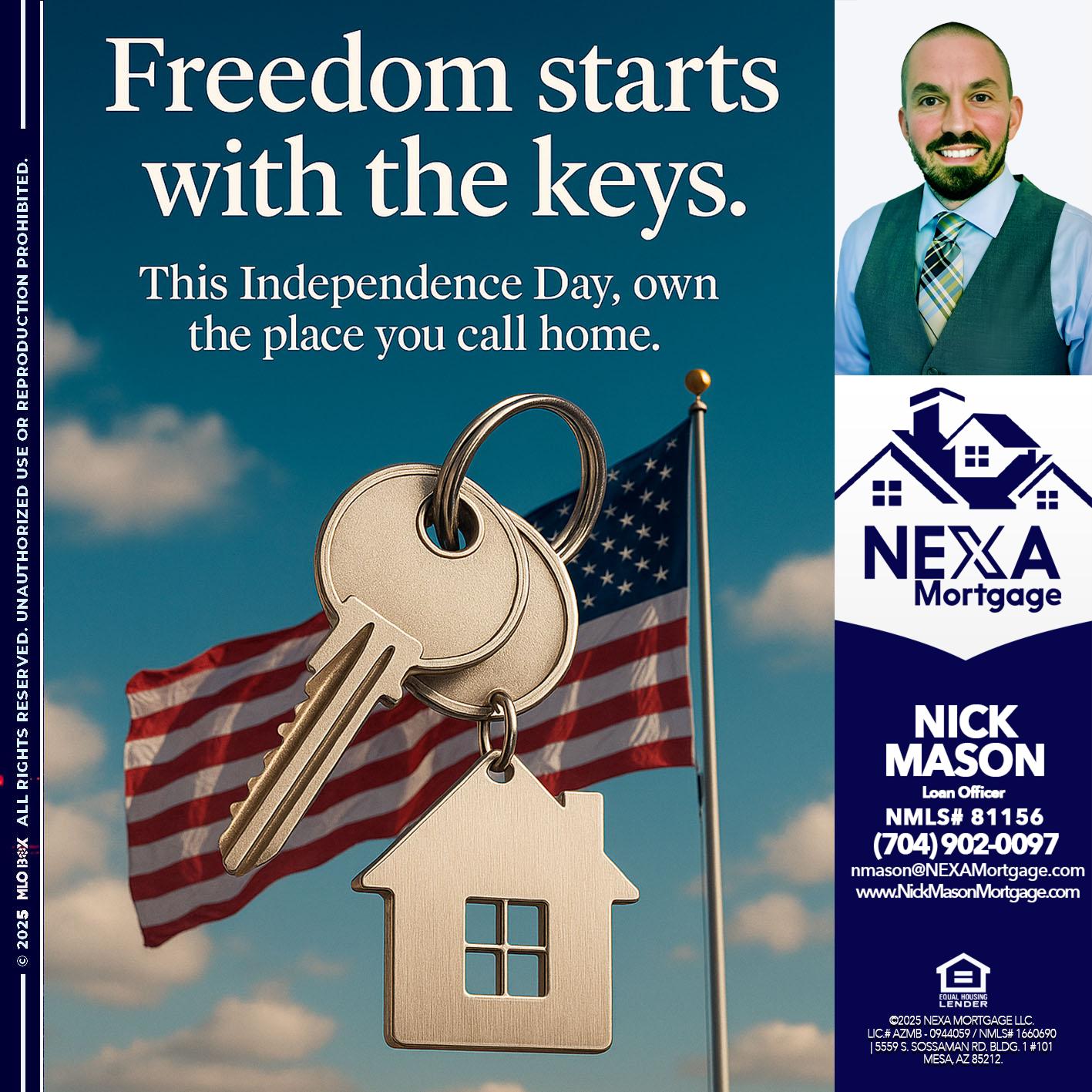 FREEDOM STARTS - Nick Mason -Loan Officer