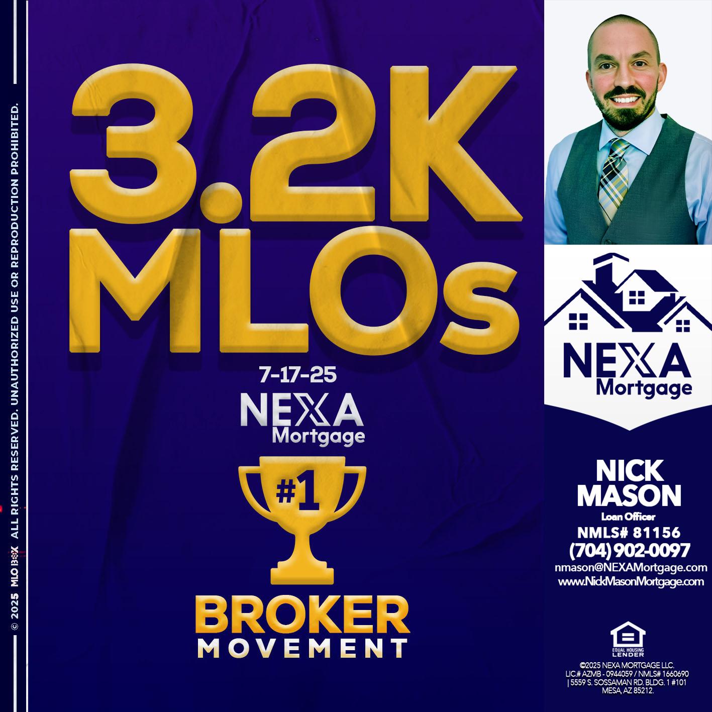 3.2K MLOs - Nick Mason -Loan Officer