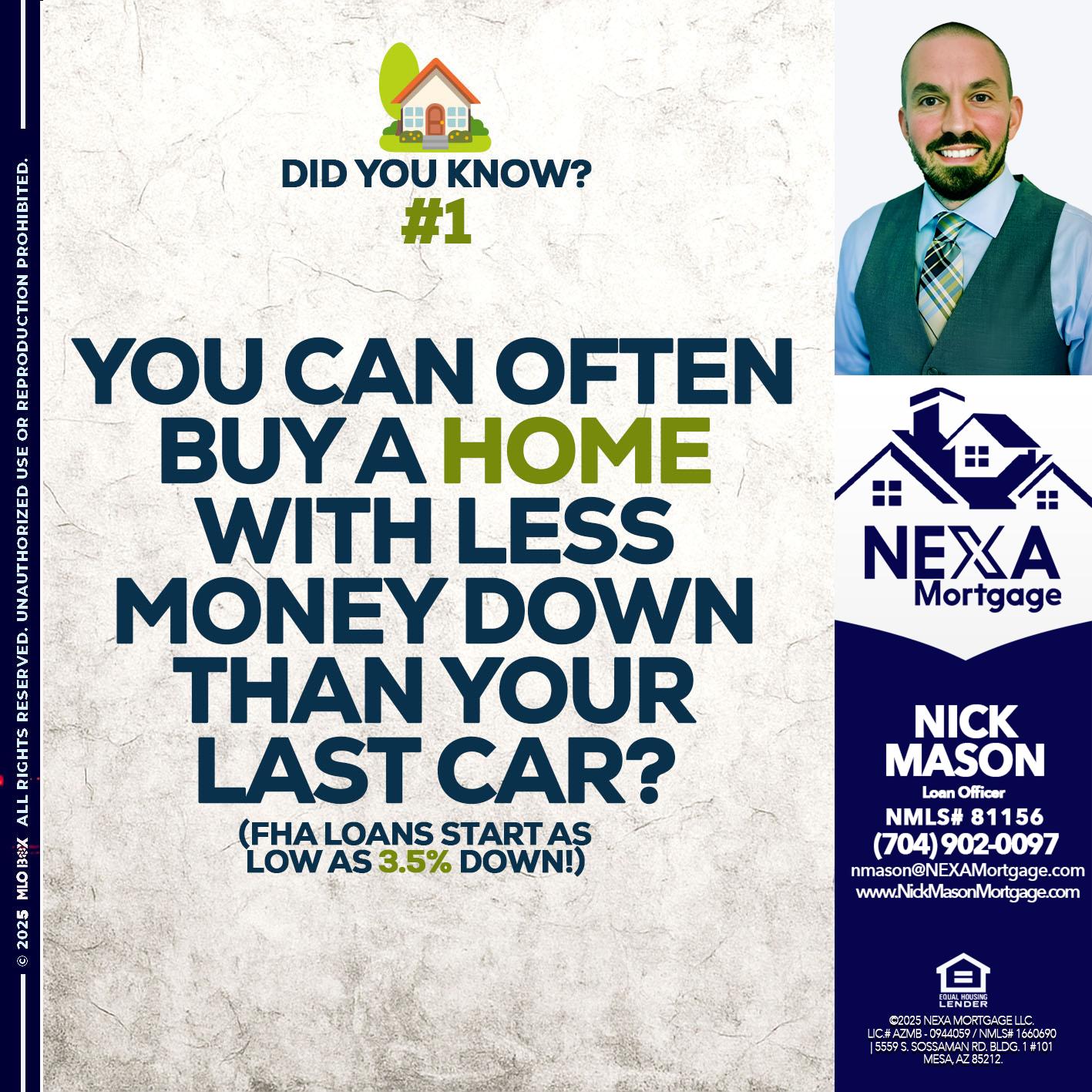 DID YOU KNOW #1 - Nick Mason -Loan Officer