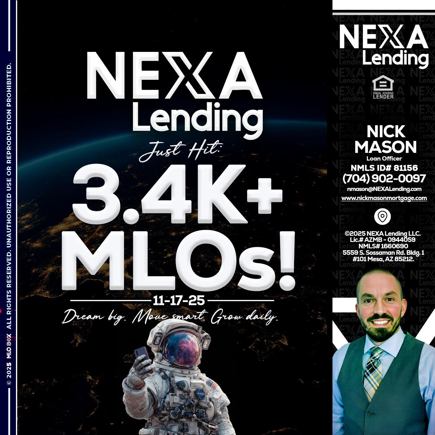 3.4K MLOs - Nick Mason -Loan Officer