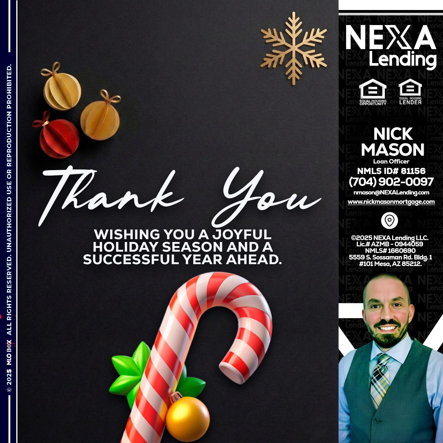 THANK YOU - Nick Mason -Loan Officer