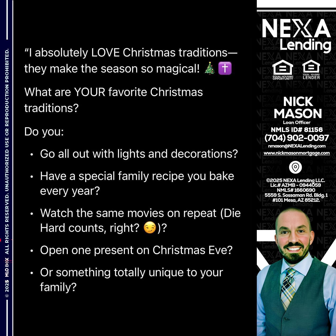 I love christmas - Nick Mason -Loan Officer