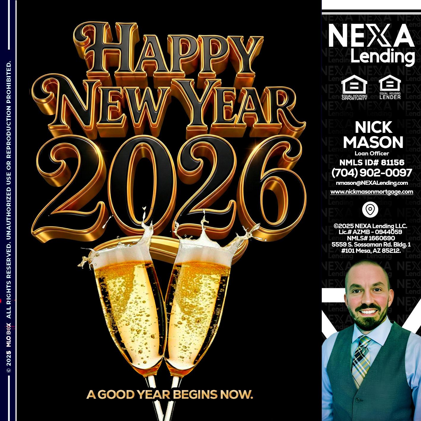 happy new year 2026 - Nick Mason -Loan Officer