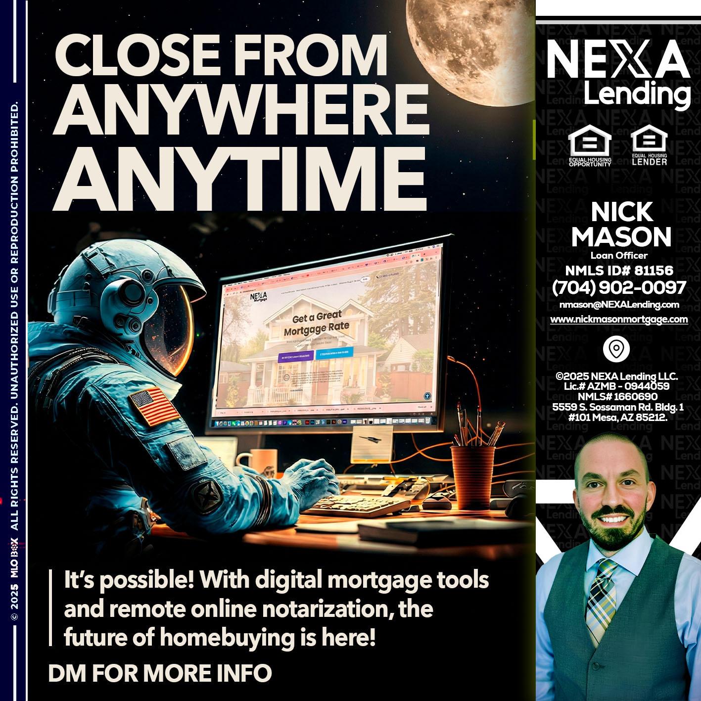 close from - Nick Mason -Loan Officer