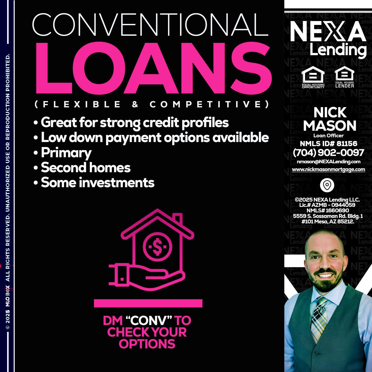 CONVENTIONAL LOANS - Nick Mason -Loan Officer