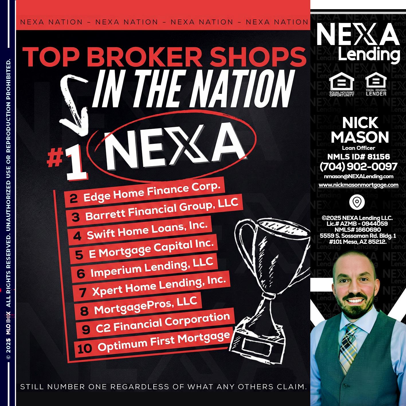 top broker - Nick Mason -Loan Officer
