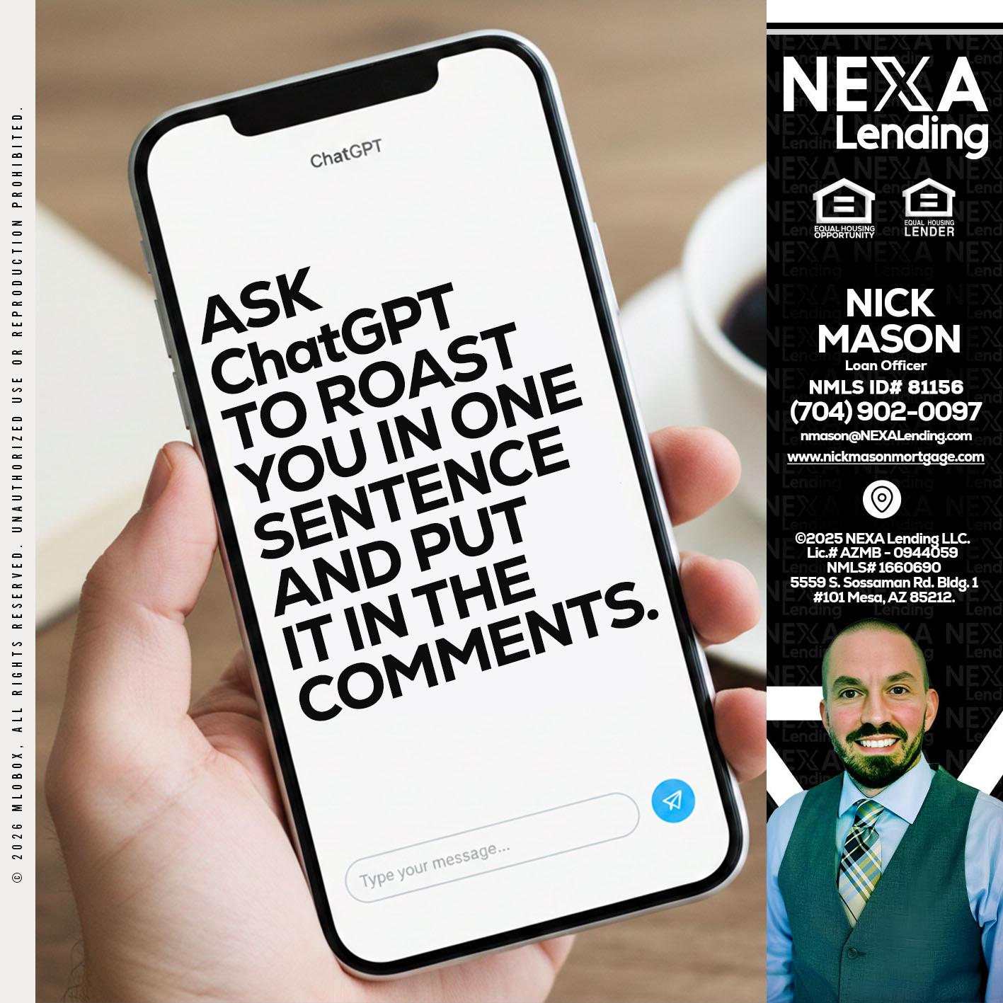 ask chatgpt - Nick Mason -Loan Officer