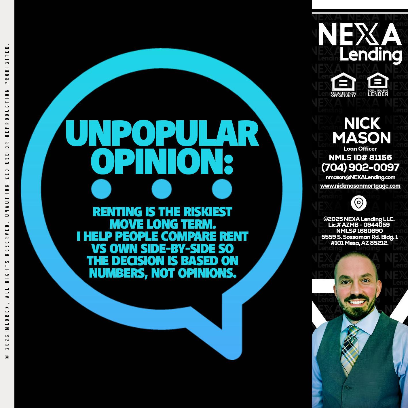 unpopular opinion - Nick Mason -Loan Officer