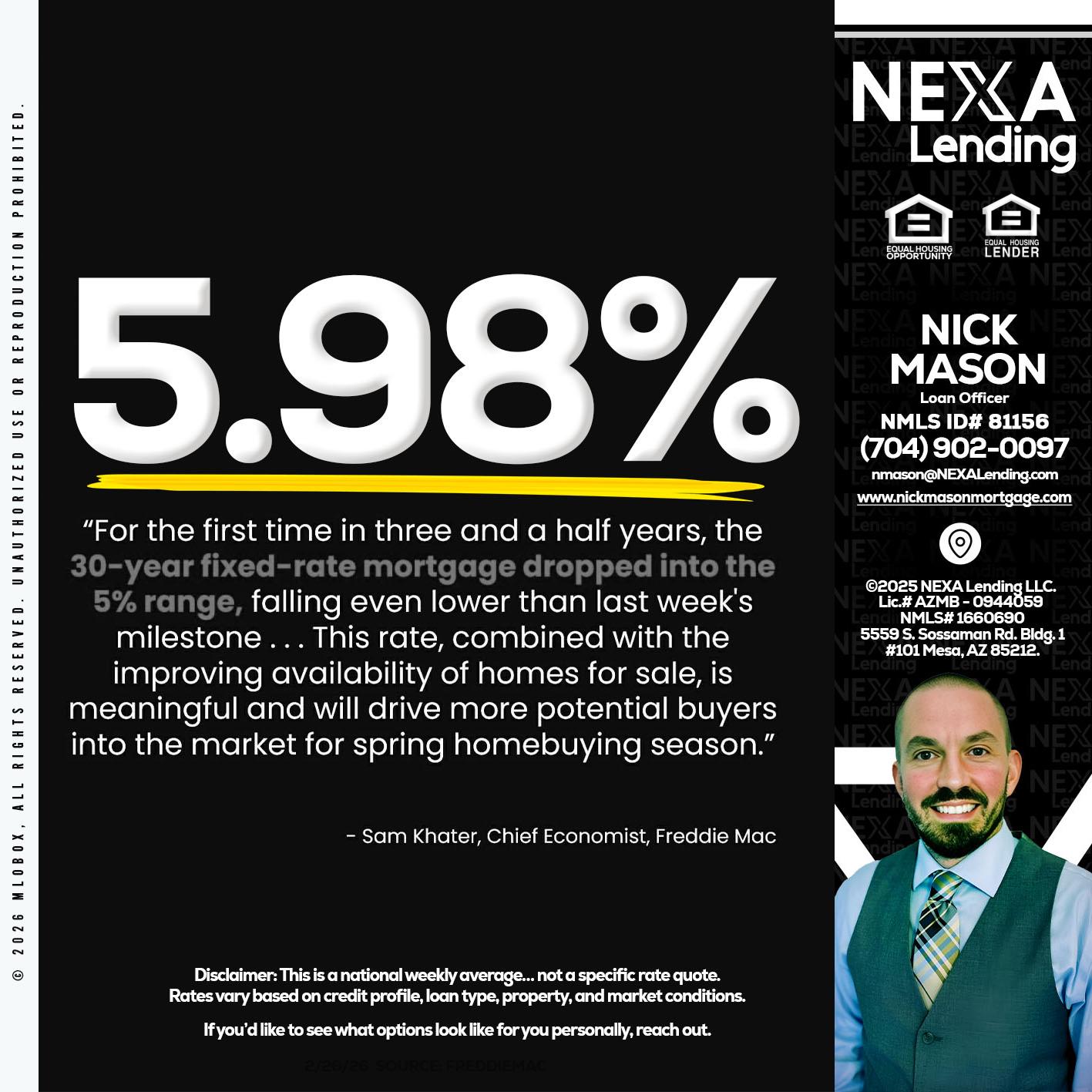 5.98% - Nick Mason -Loan Officer