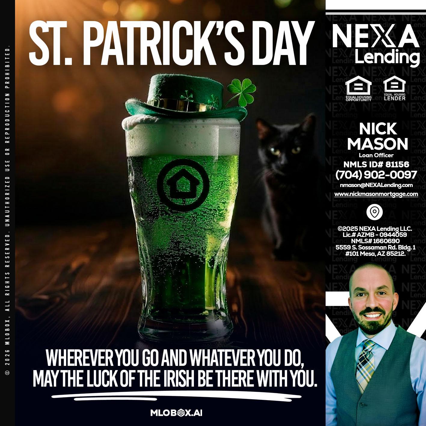 st. Patricks day - Nick Mason -Loan Officer