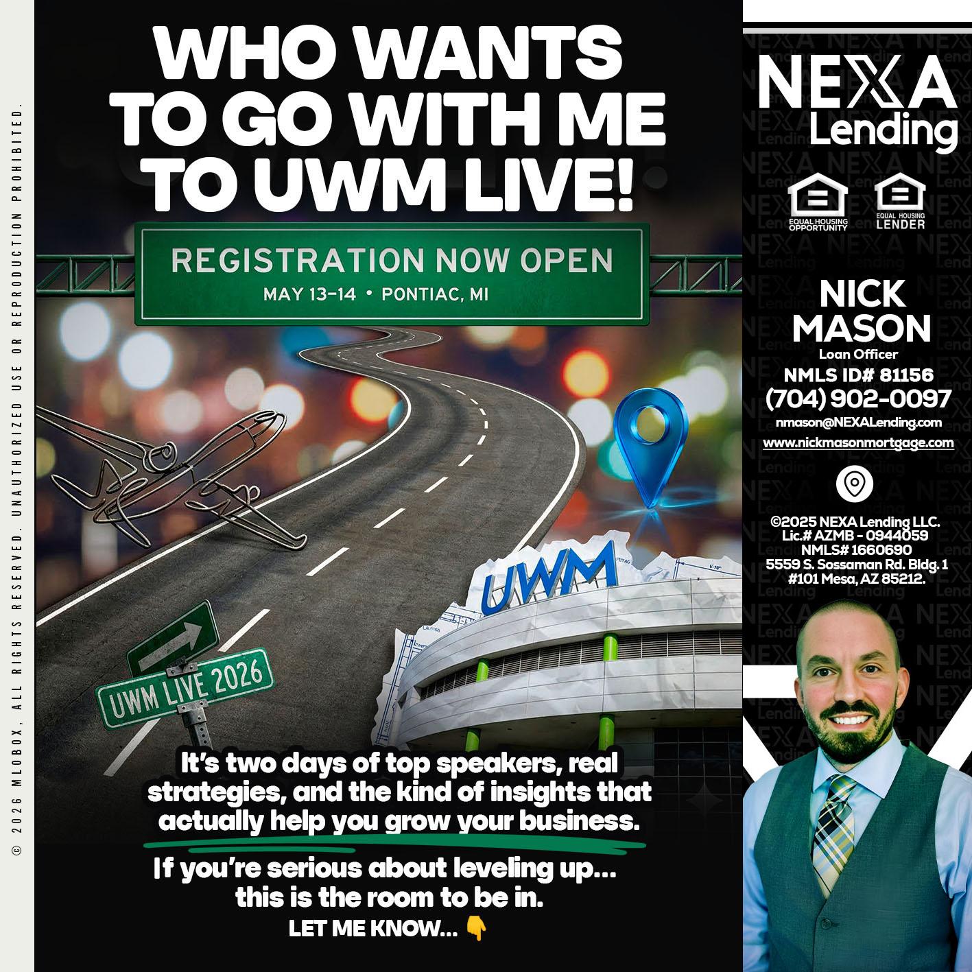 WHO WANTS - Nick Mason -Loan Officer