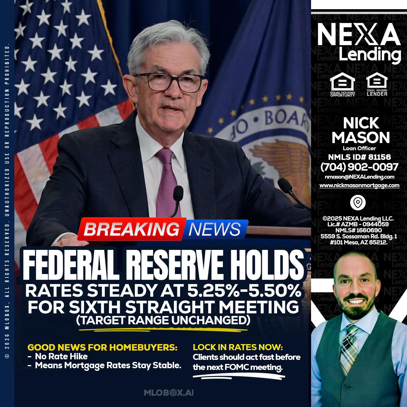 federal reserve - Nick Mason -Loan Officer