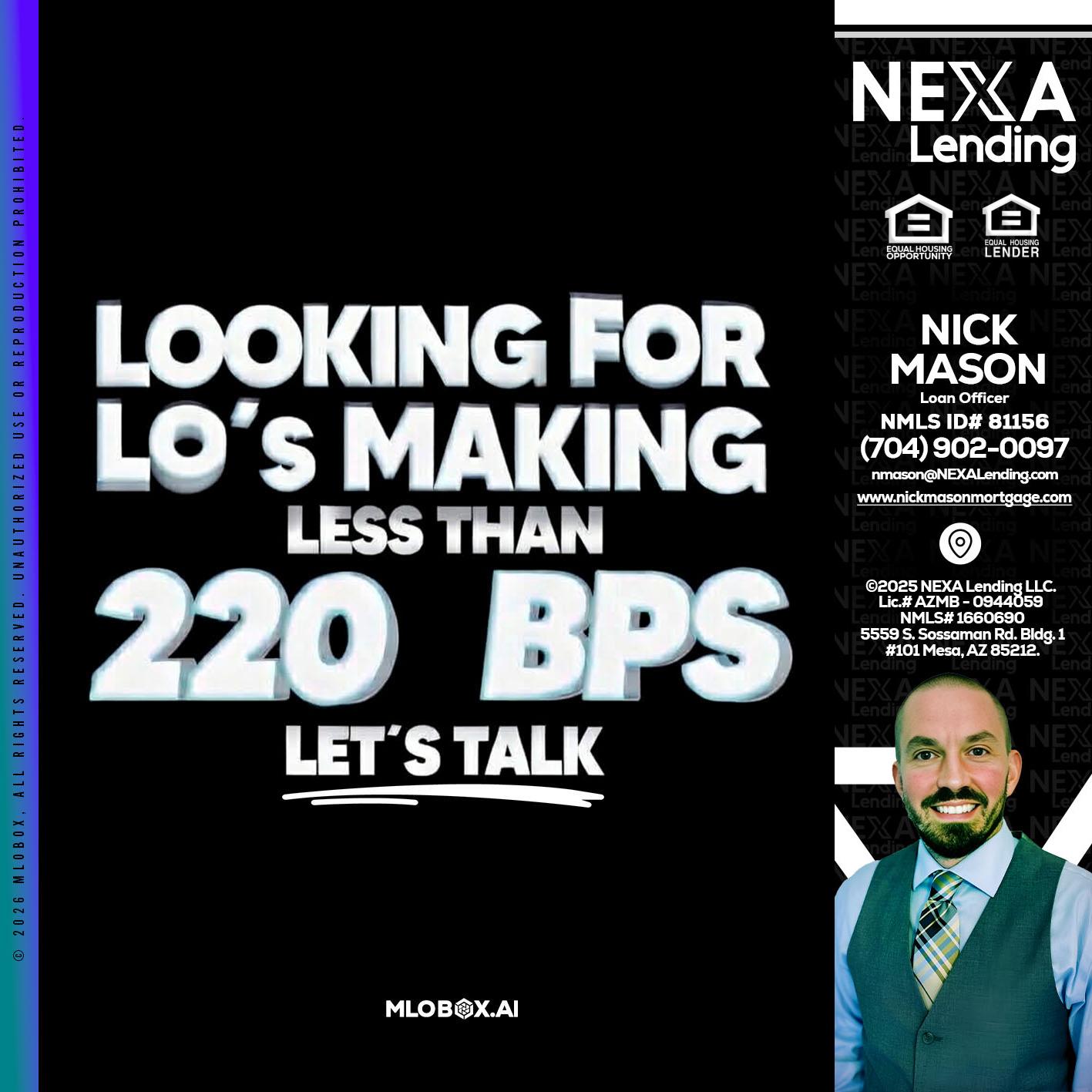 LOOKING FOR - Nick Mason -Loan Officer