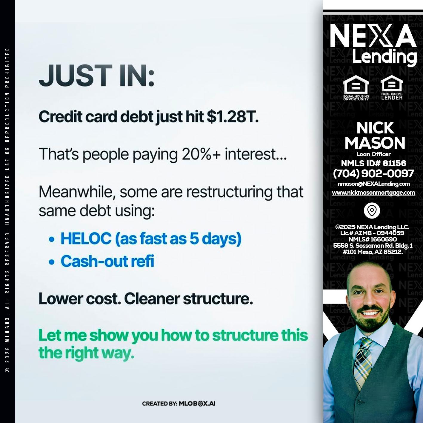 JUST IN - Nick Mason -Loan Officer
