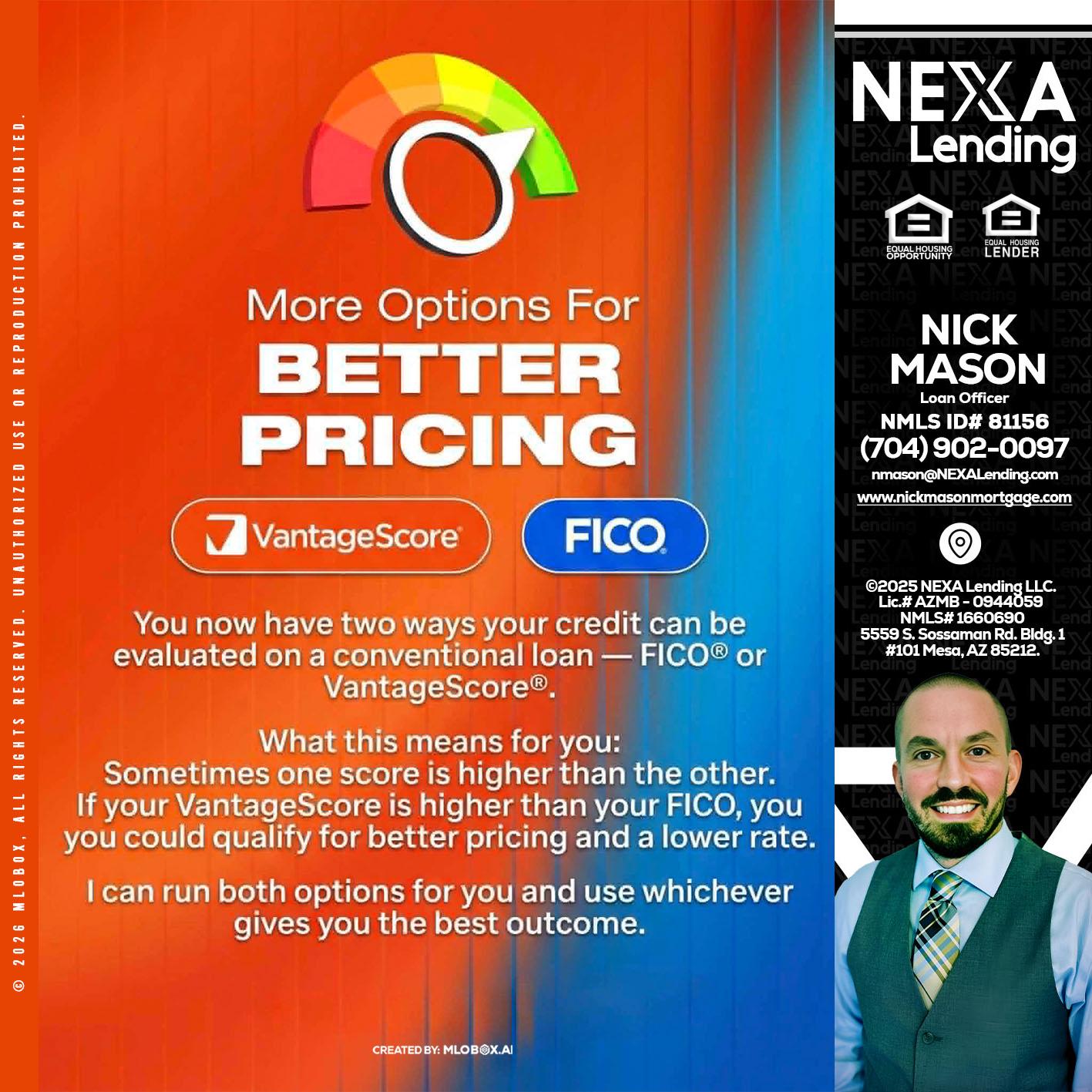 BETTER PRICING - Nick Mason -Loan Officer