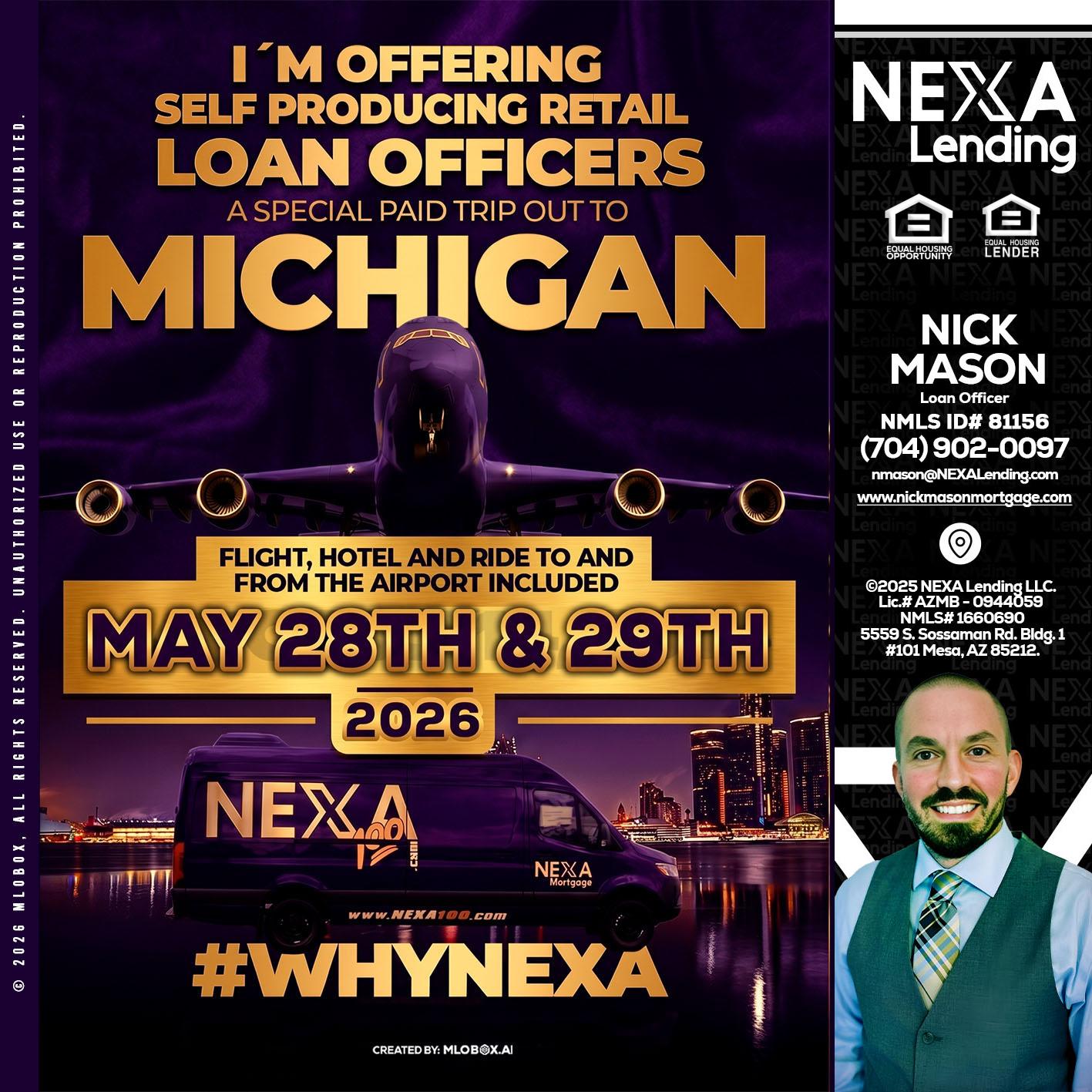 MICHIGAN - Nick Mason -Loan Officer