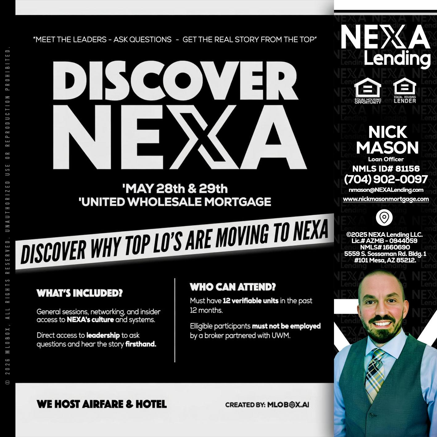 DISCOVER NEXA - Nick Mason -Loan Officer
