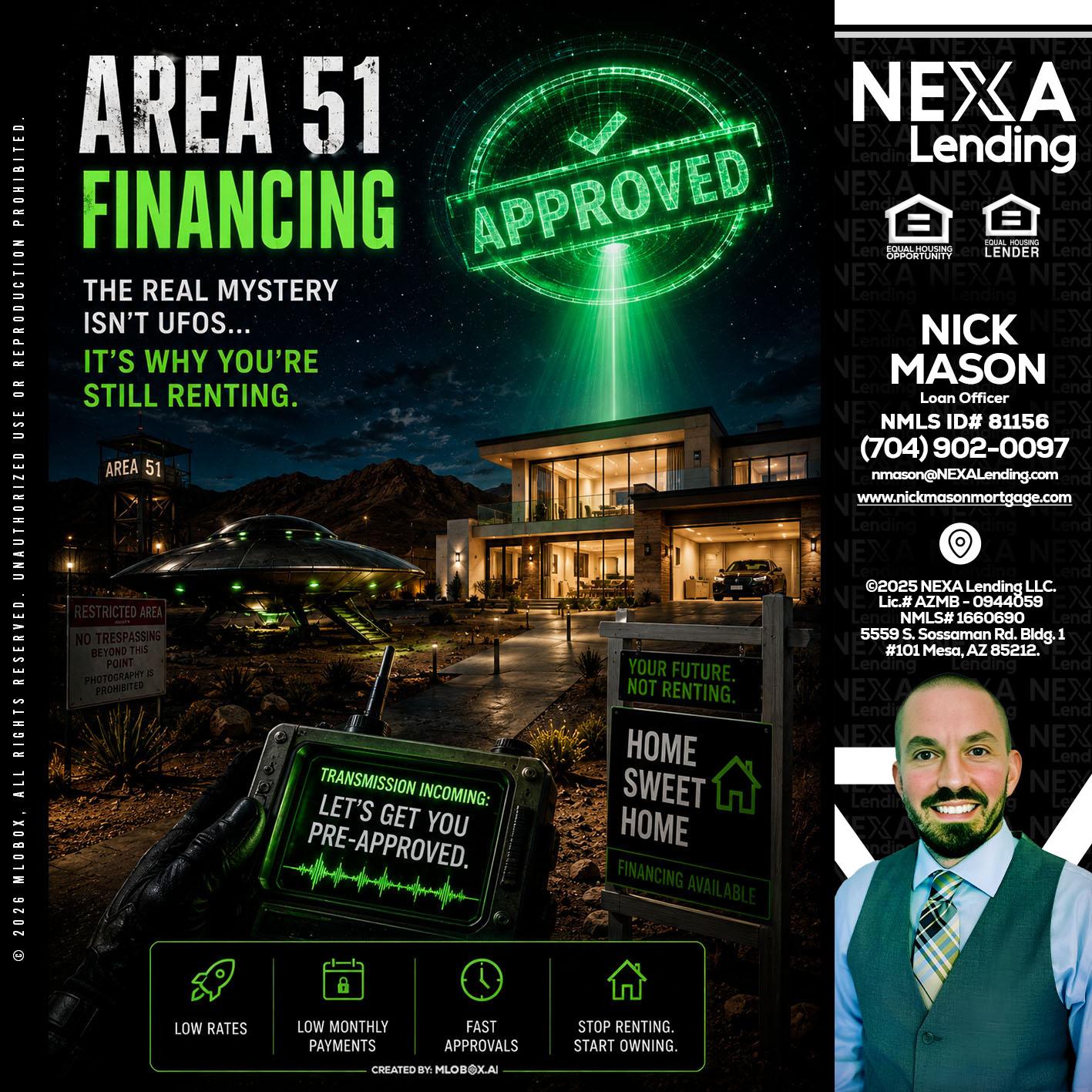 AREA 51 - Nick Mason -Loan Officer