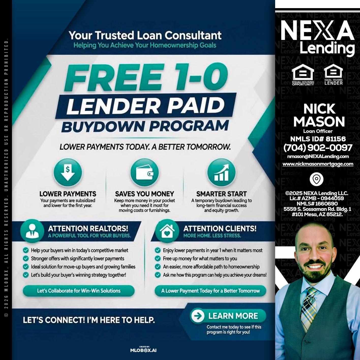 FREE 1-0 - Nick Mason -Loan Officer
