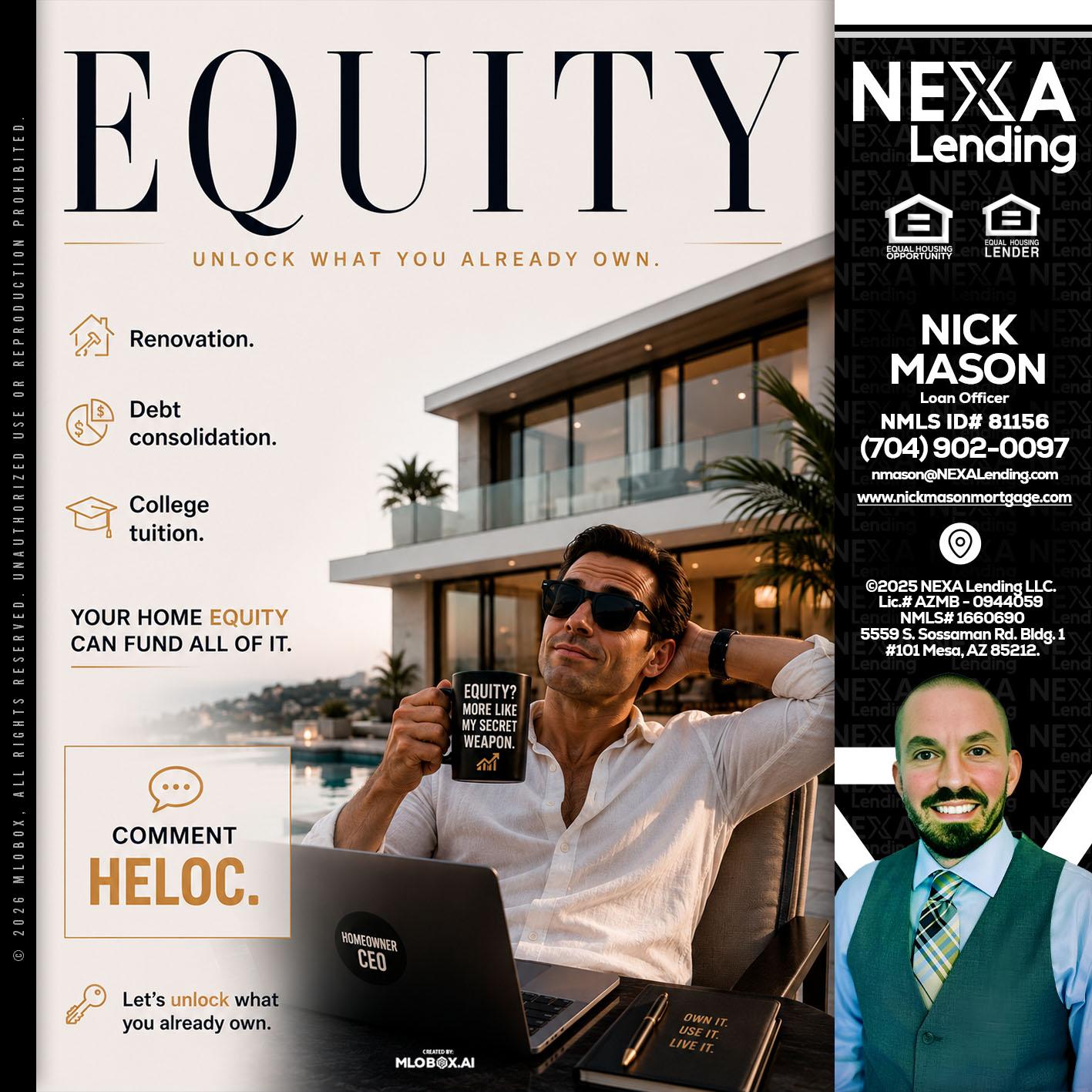 EQUITY - Nick Mason -Loan Officer