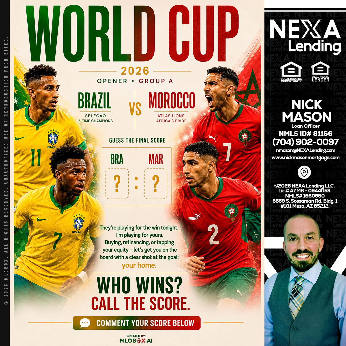 WORLD CUP - Nick Mason -Loan Officer