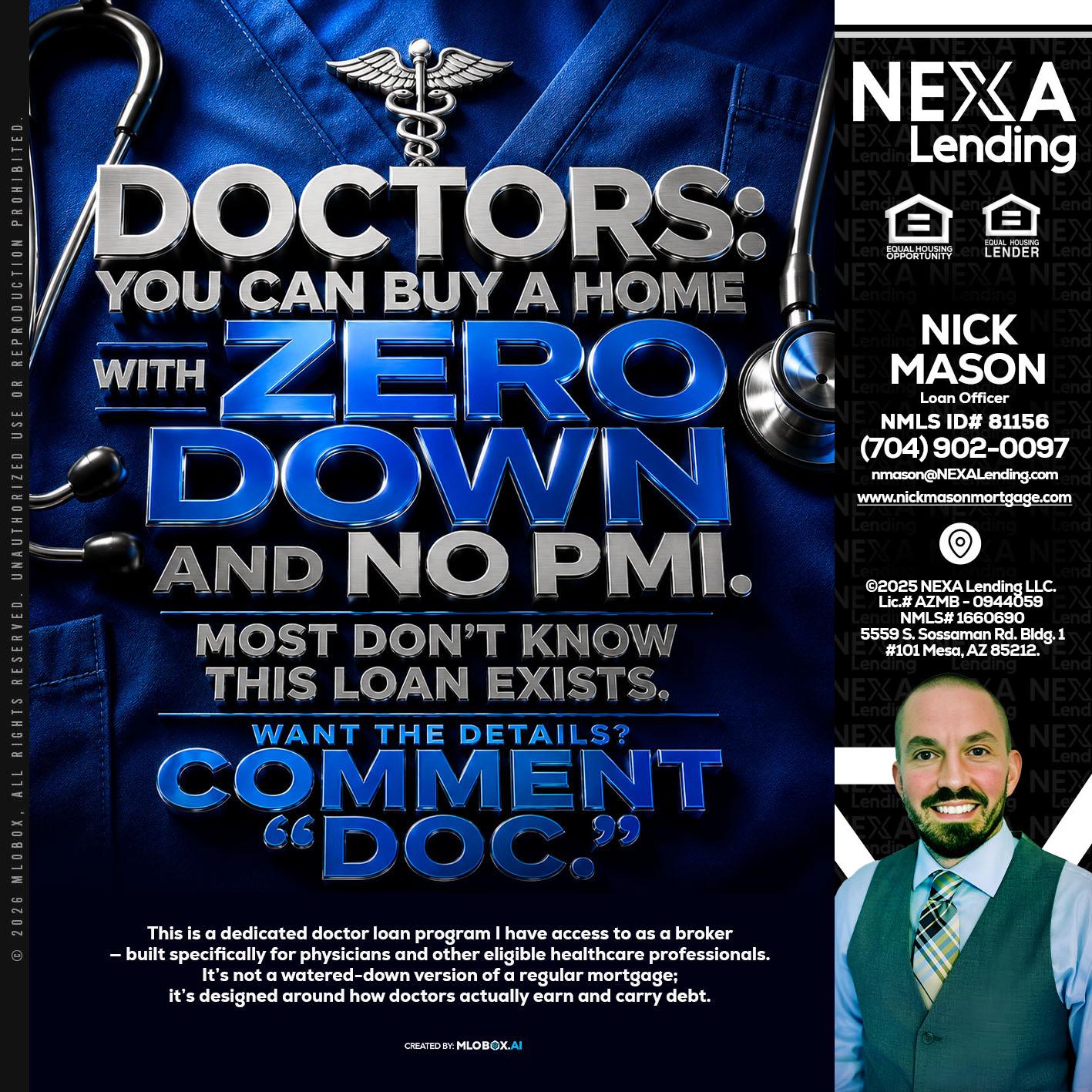 DOCTORS YOU CAN BUY - Nick Mason -Loan Officer