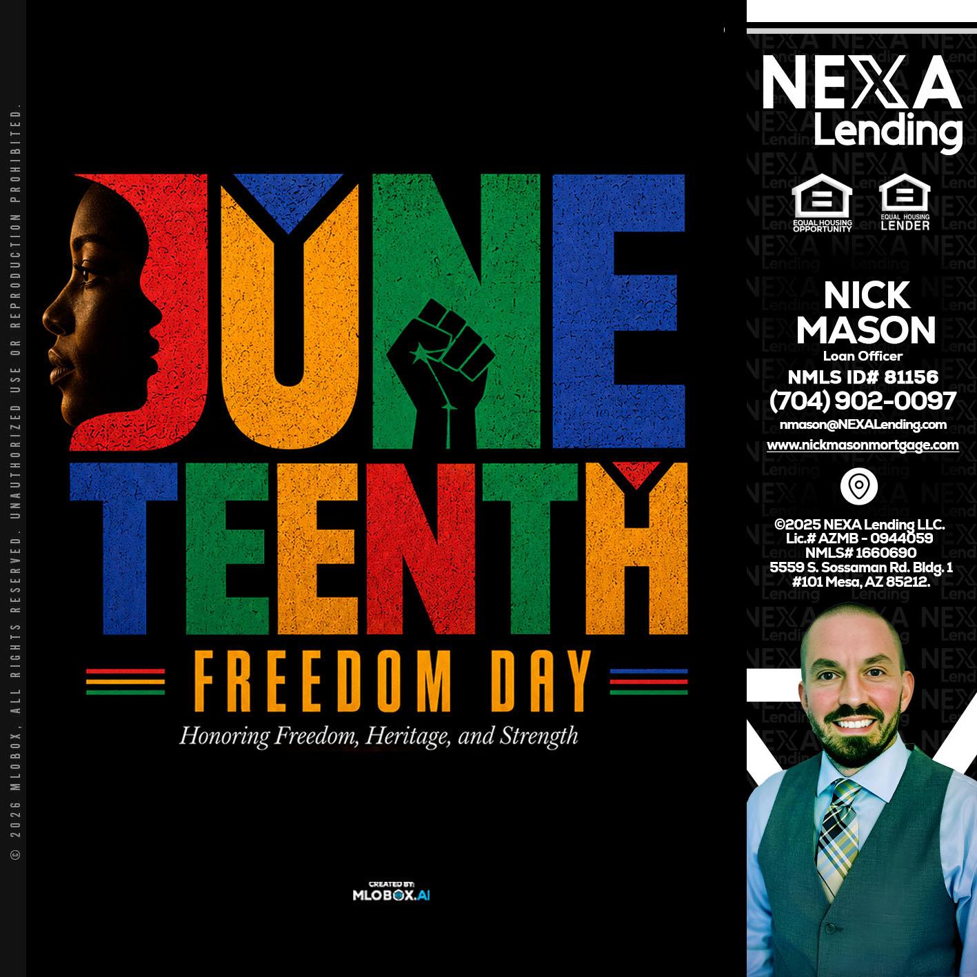 Juneteenth - Nick Mason -Loan Officer