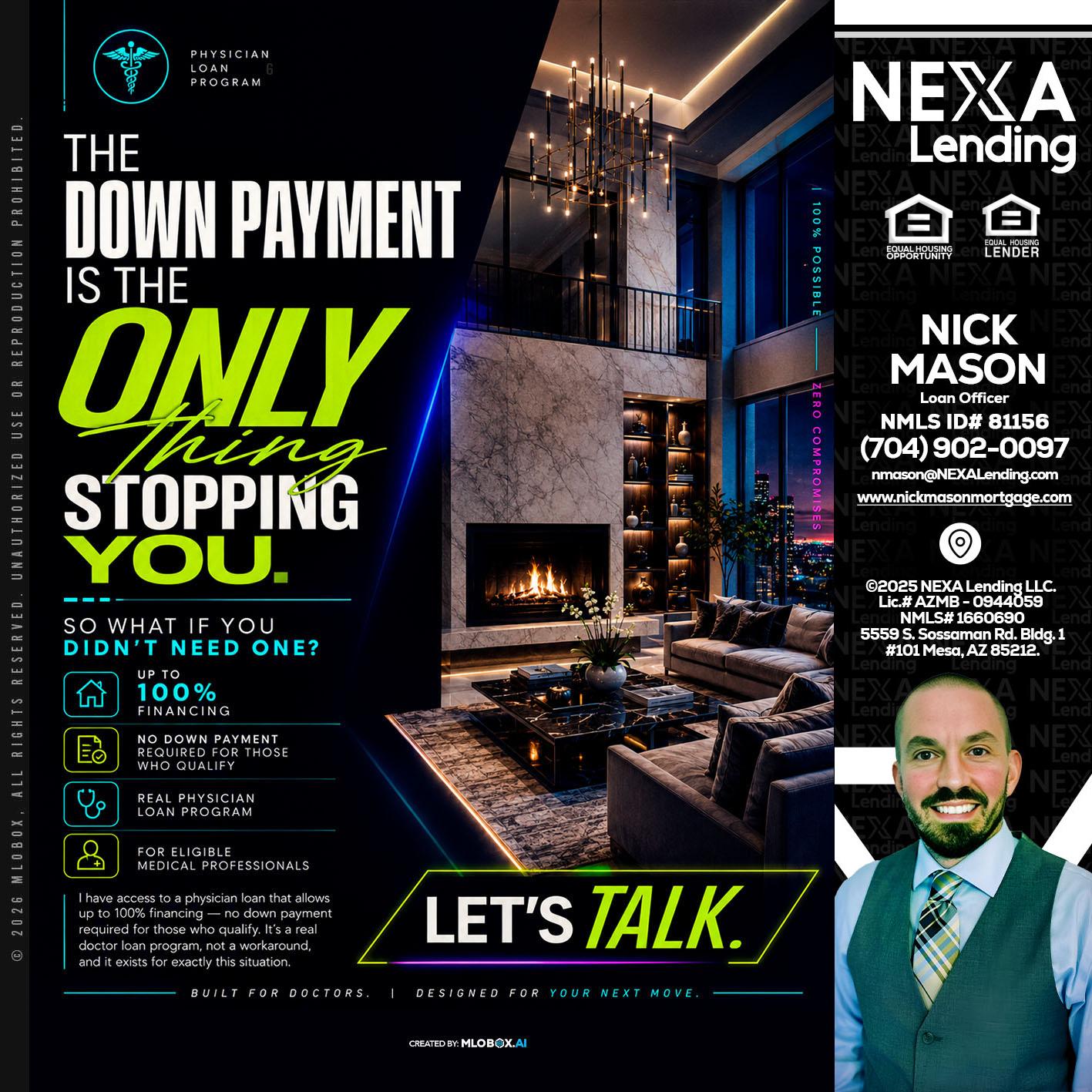 THE DOWN PAYMENT - Nick Mason -Loan Officer