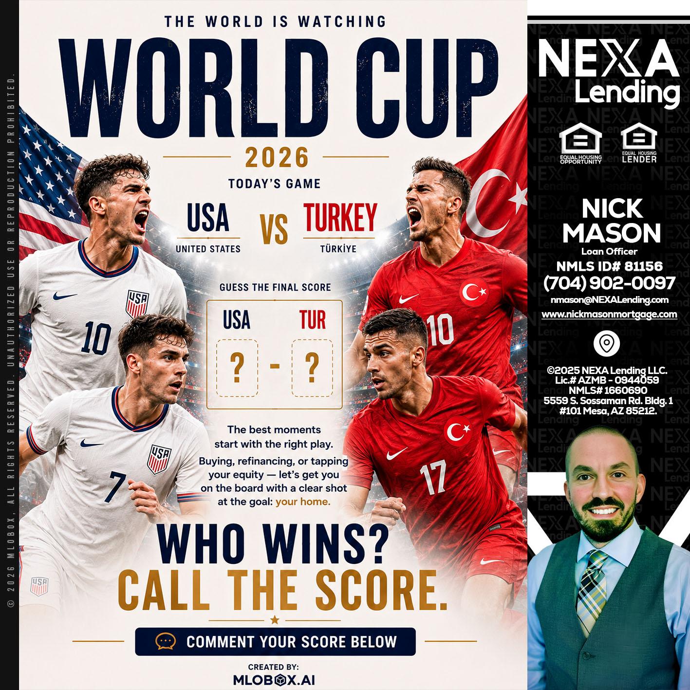 WHOS GONNA WIN? - Nick Mason -Loan Officer