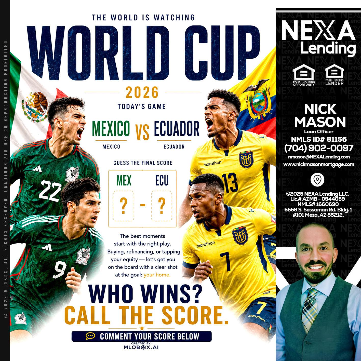 WORLD CUP 2026 - Nick Mason -Loan Officer