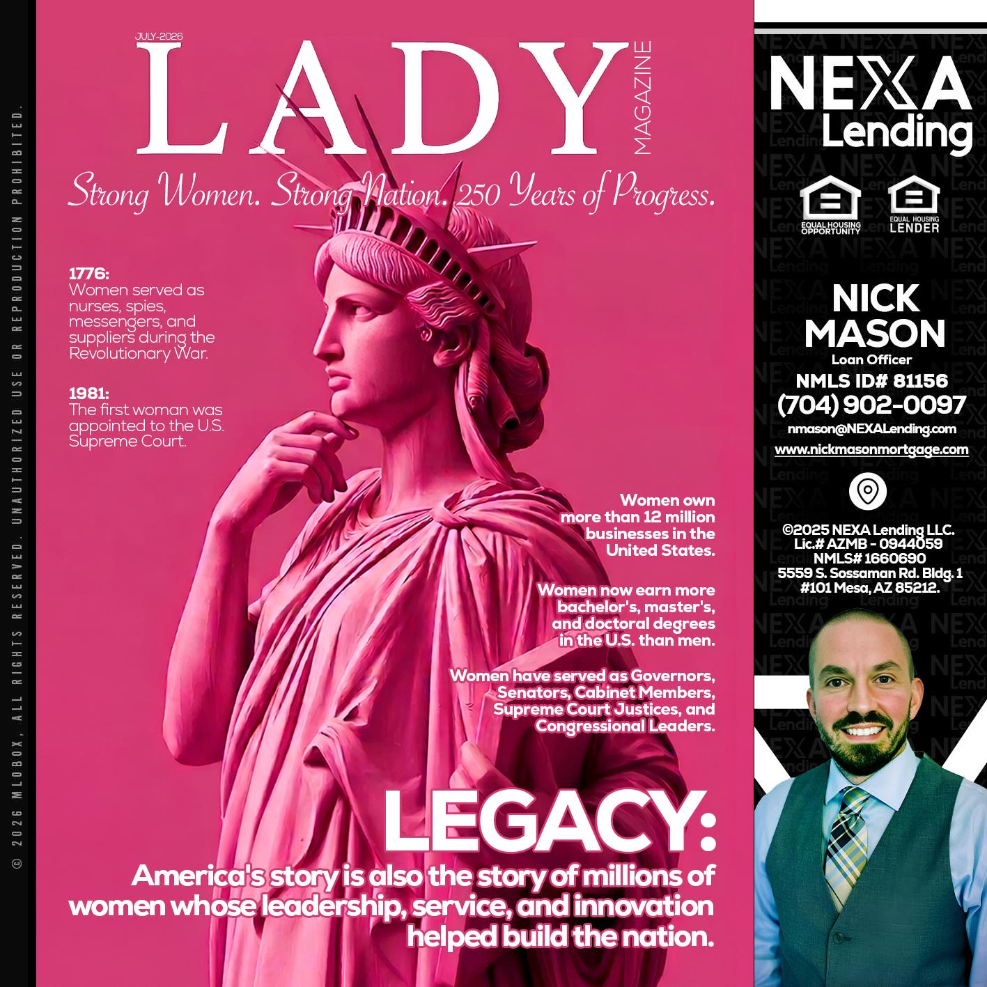 LADY LIBERTY! - Nick Mason -Loan Officer