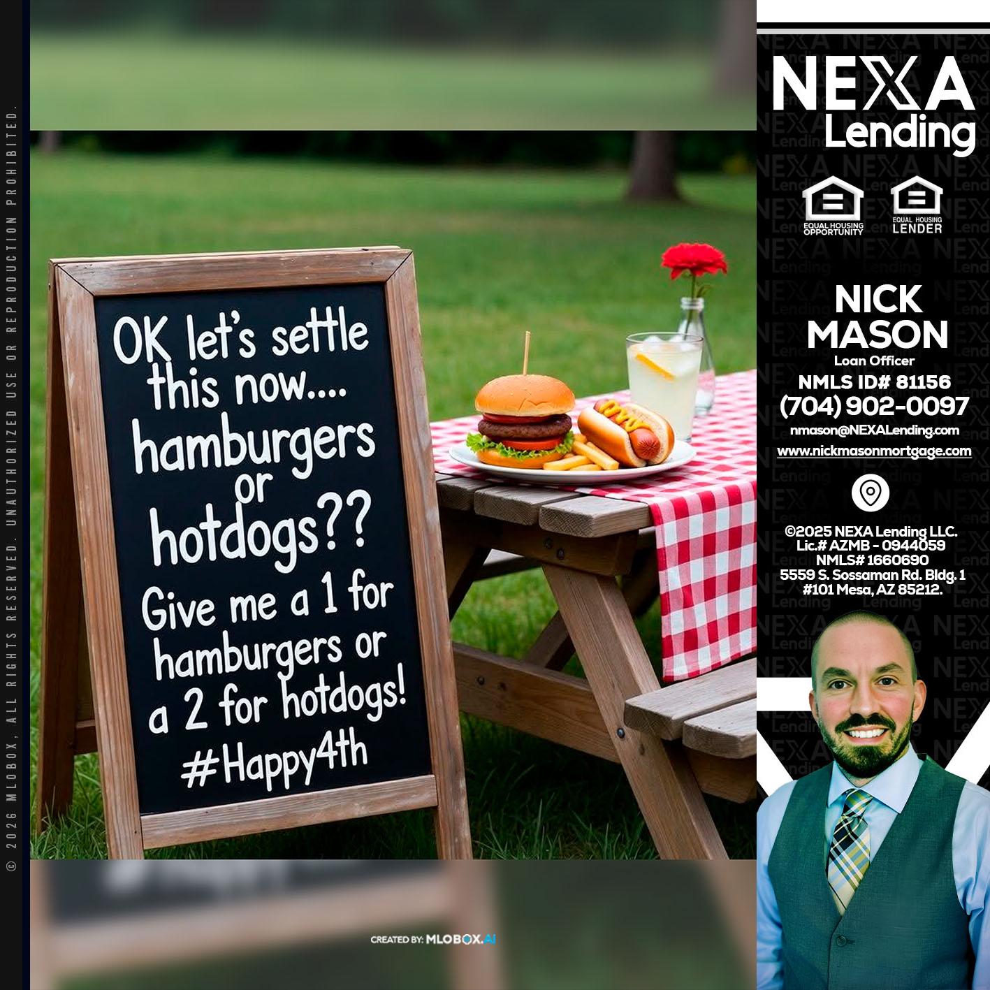 let settle this - Nick Mason -Loan Officer