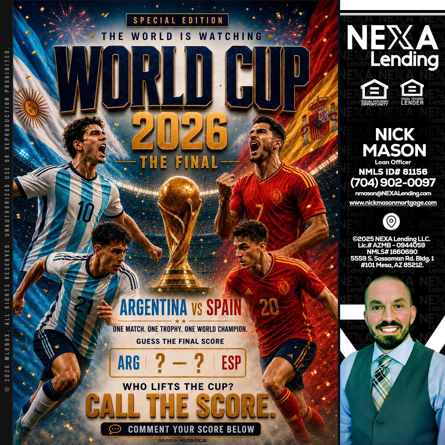 World Cup 2026 finals - Nick Mason -Loan Officer
