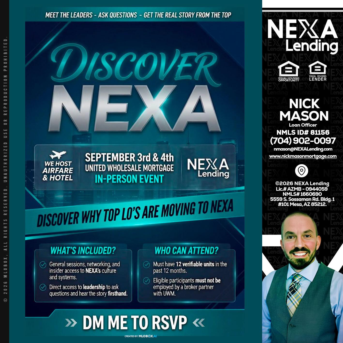 DISCOVER NEXA - Nick Mason -Loan Officer