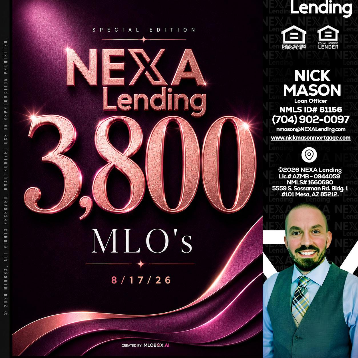 3800 MLOs - Nick Mason -Loan Officer