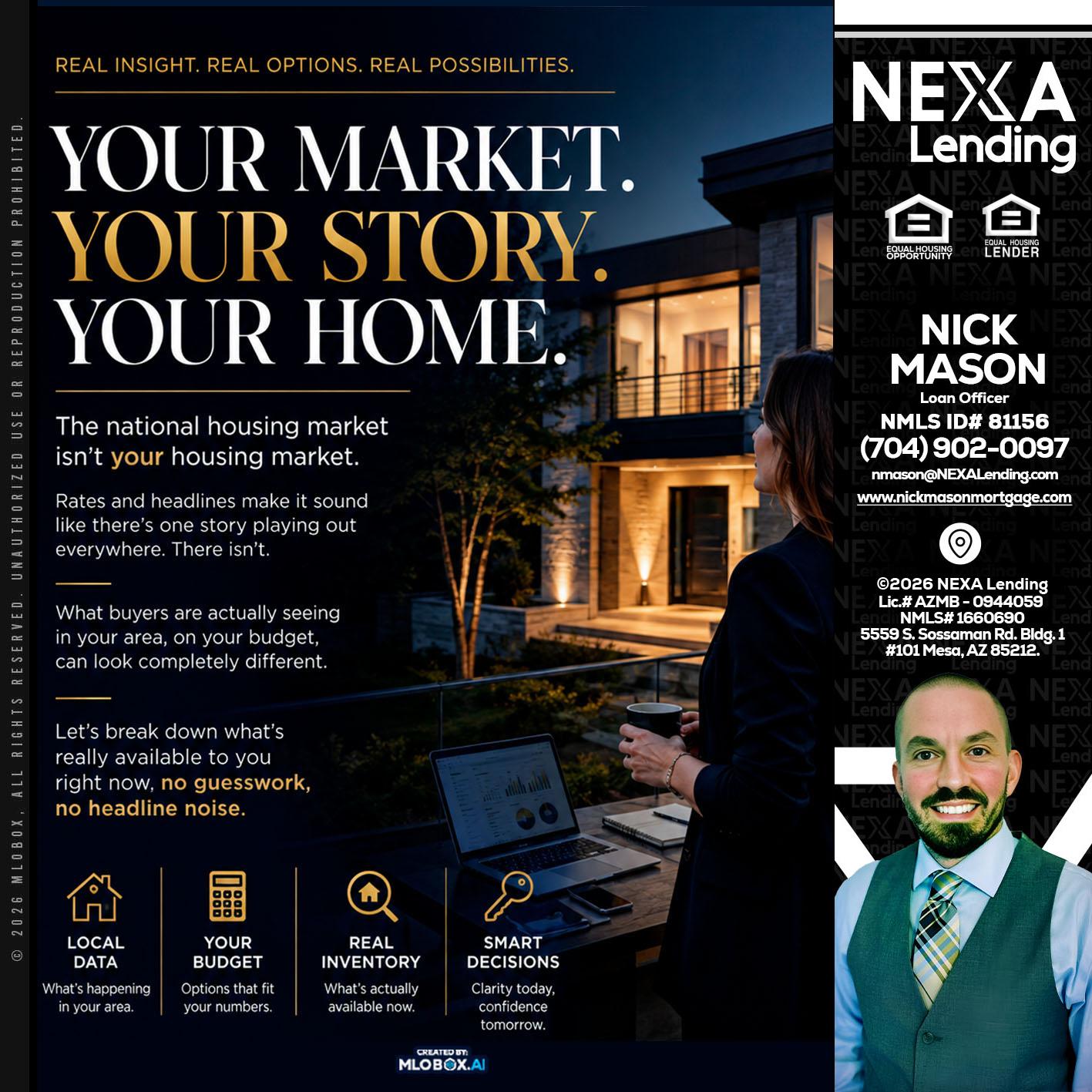 your market - Nick Mason -Loan Officer