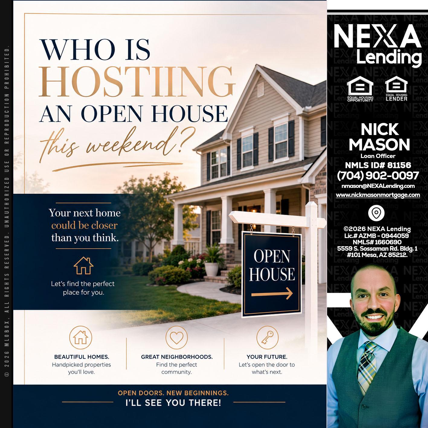 WHOS HOSTING - Nick Mason -Loan Officer