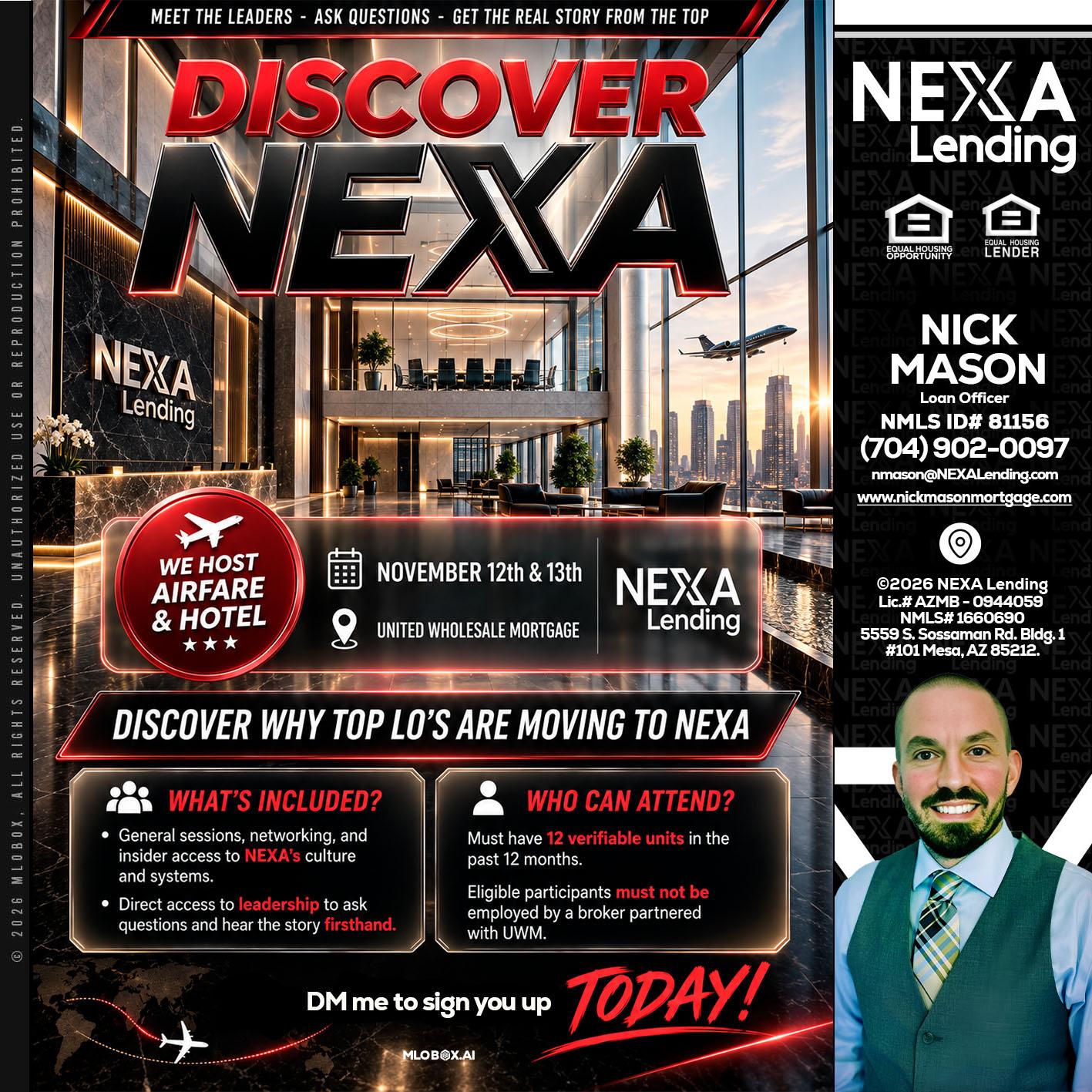 DISCOVER NEXA - Nick Mason -Loan Officer
