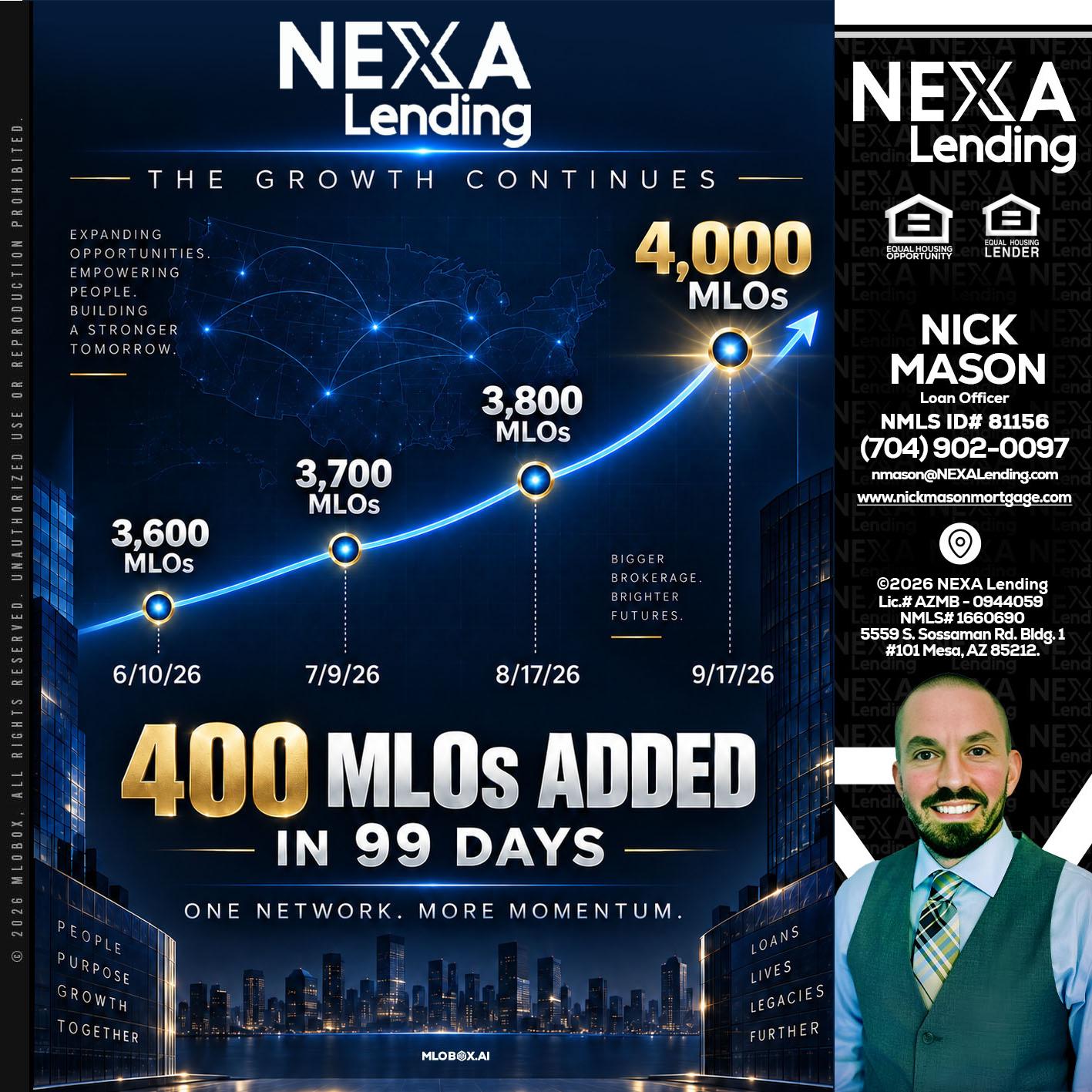 NEXA Lending 4000 MLOs - Nick Mason -Loan Officer