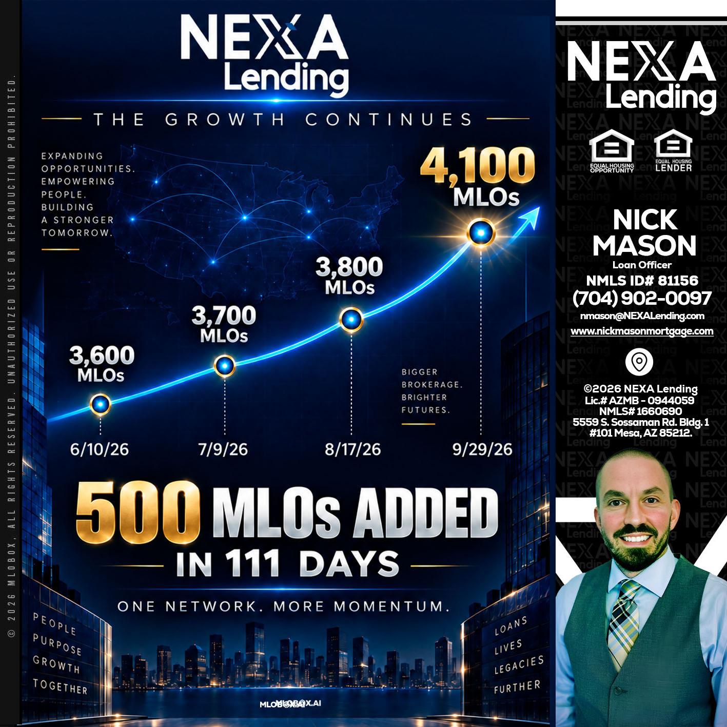 4,100 MLOs - Nick Mason -Loan Officer