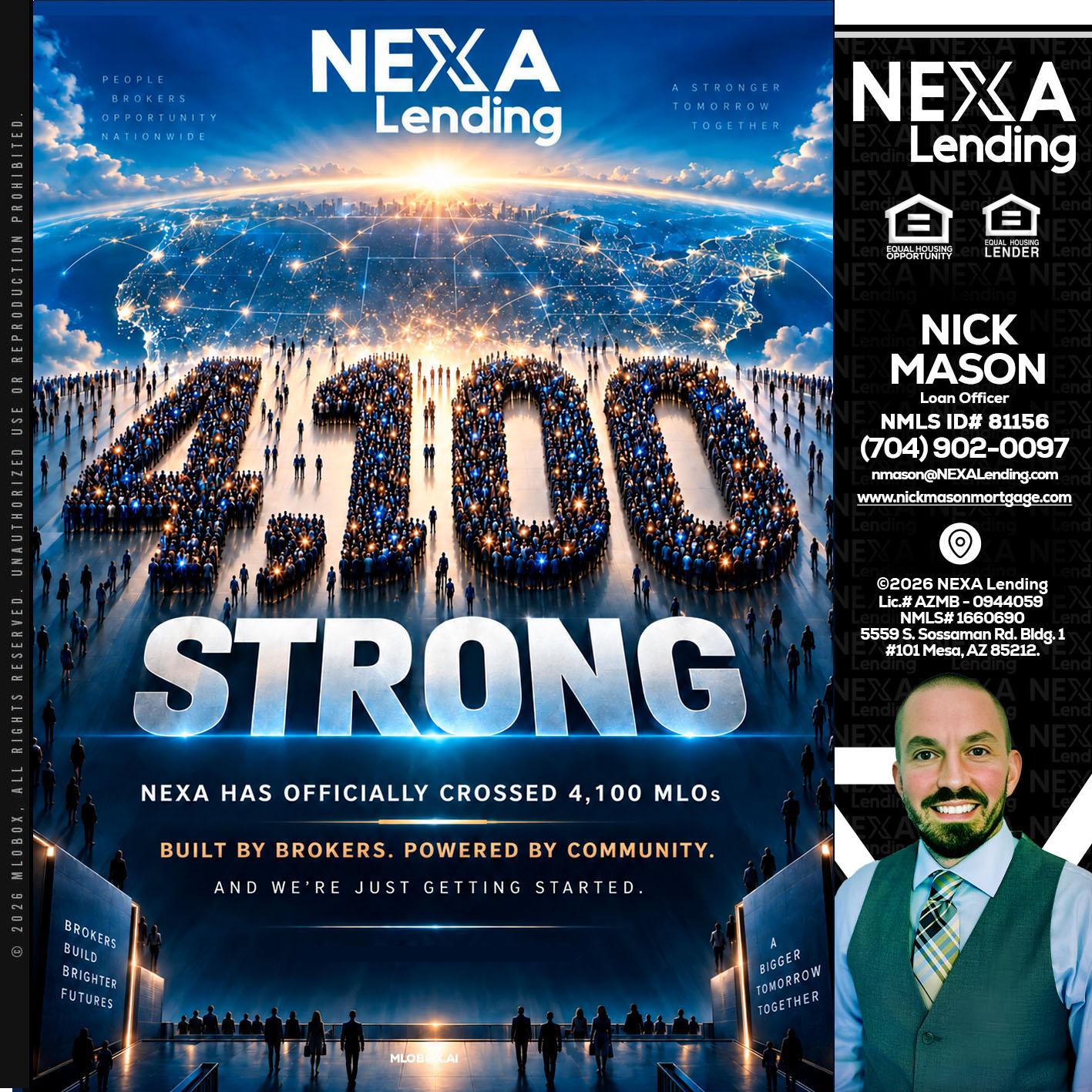 4,100 MLOs - Nick Mason -Loan Officer