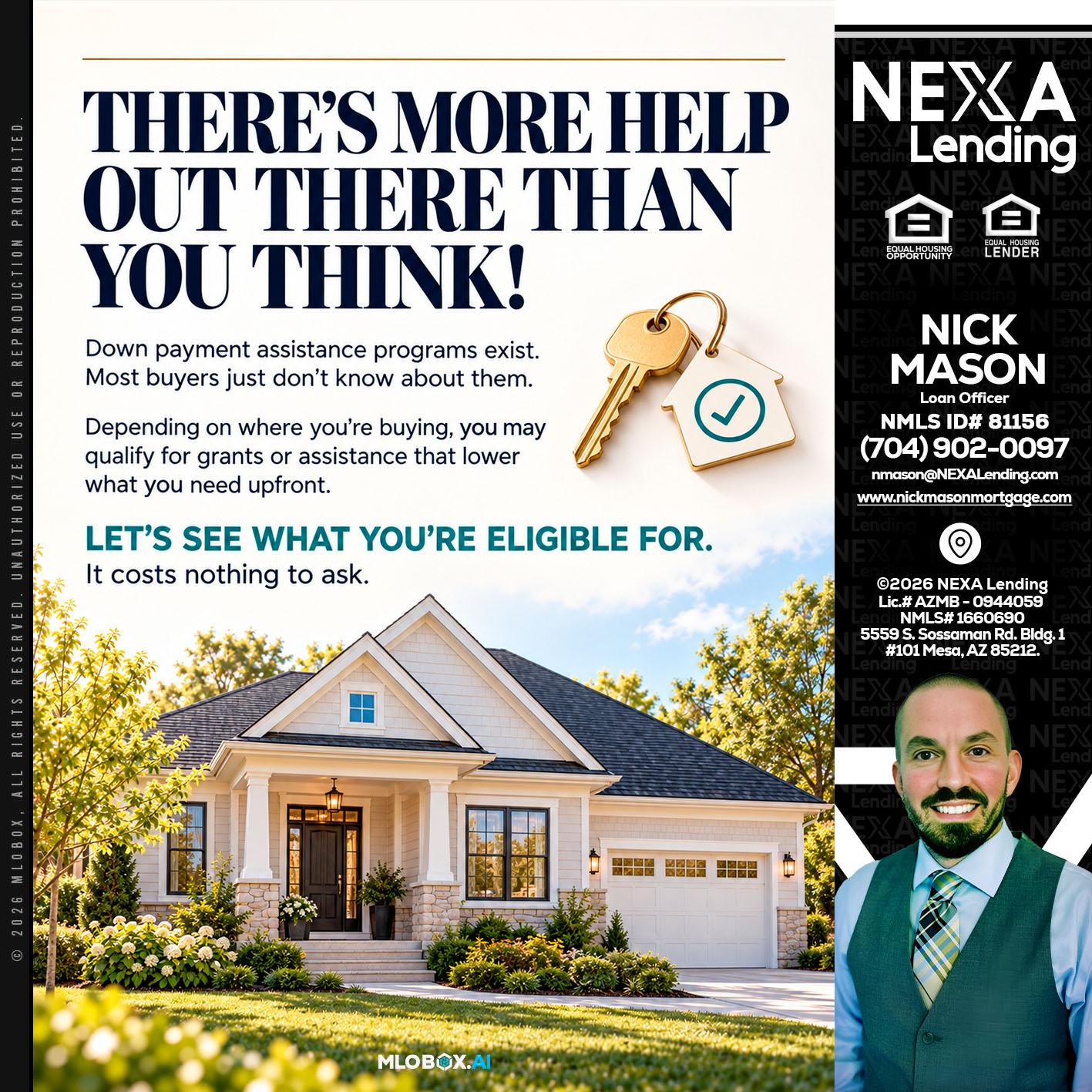 THERES MORE - Nick Mason -Loan Officer