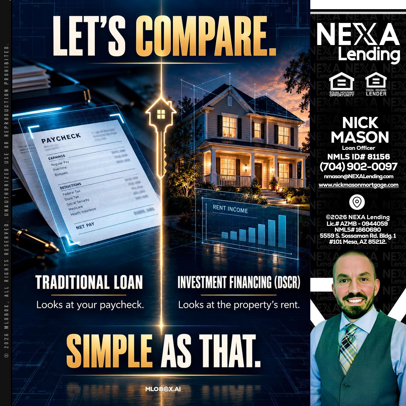 lets compare - Nick Mason -Loan Officer