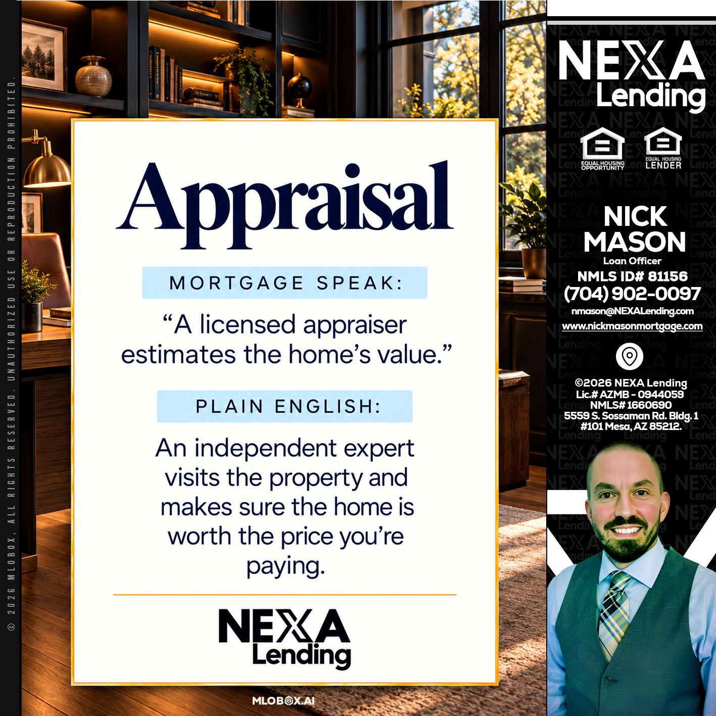 appraisal - Nick Mason -Loan Officer