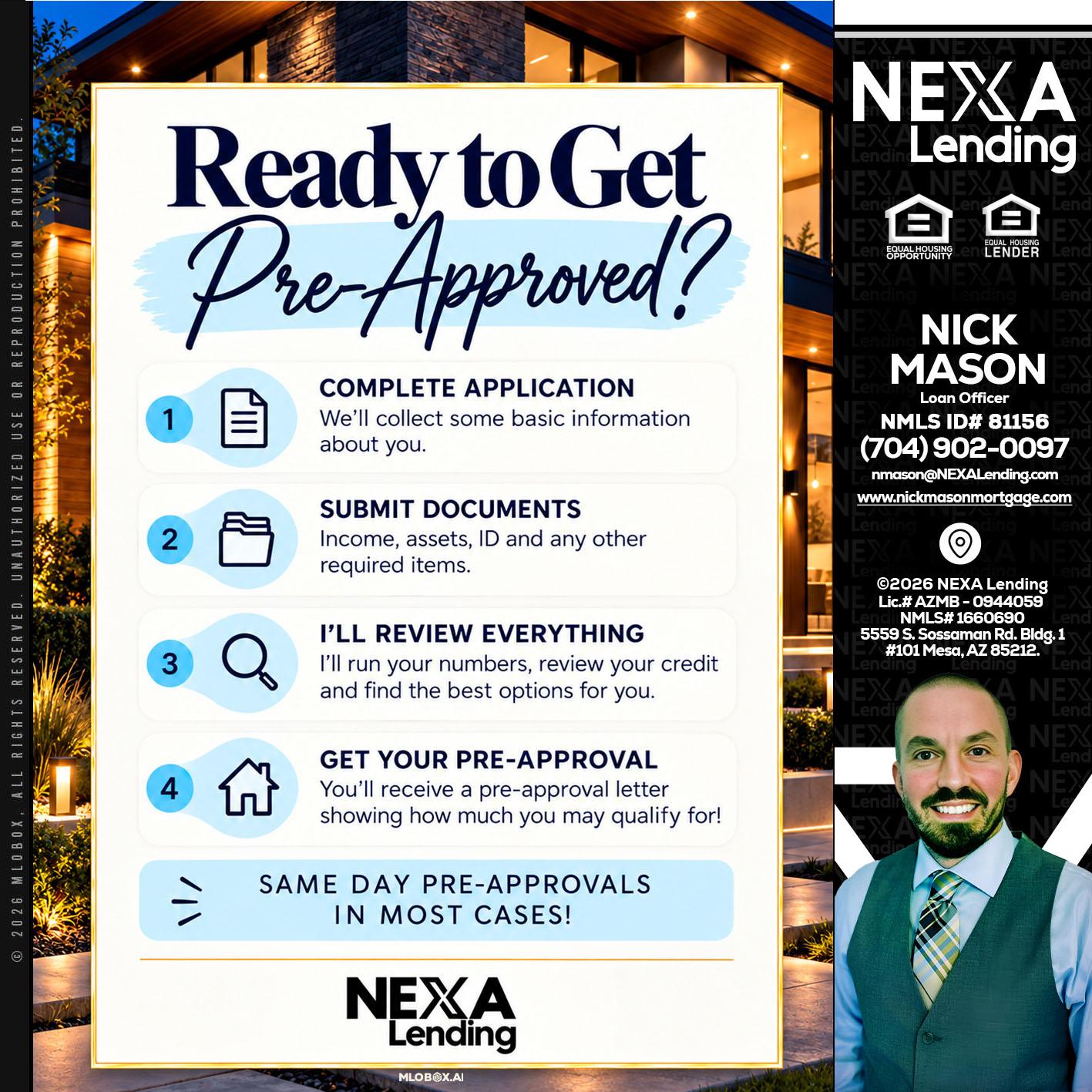 ready to get - Nick Mason -Loan Officer